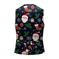 thumbnail image 4 of Xmyrz Vest For Men Trendy Slim Fit Suit Vest Sleeveless Christmas Print Snowflakes Recreation Outerwear Vest, 4 of 5