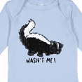 thumbnail image 4 of Inktastic Animals Cute Skunk Wasn't Me Boys or Girls Long Sleeve Baby Bodysuit, 4 of 5