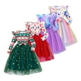 thumbnail image 6 of Emy Dola Little Girl's Christmas Sparkle Tulle Dress Toddler Kids Long Sleeve Butterfly Wedding Birthday Party Tutu Dresses, 6 of 6
