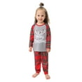 thumbnail image 3 of URMAGIC Matching Family Pajamas Sets Christmas Pjs with Lettler Print and Plaid Tee and Bottom Loungewear, 3 of 4