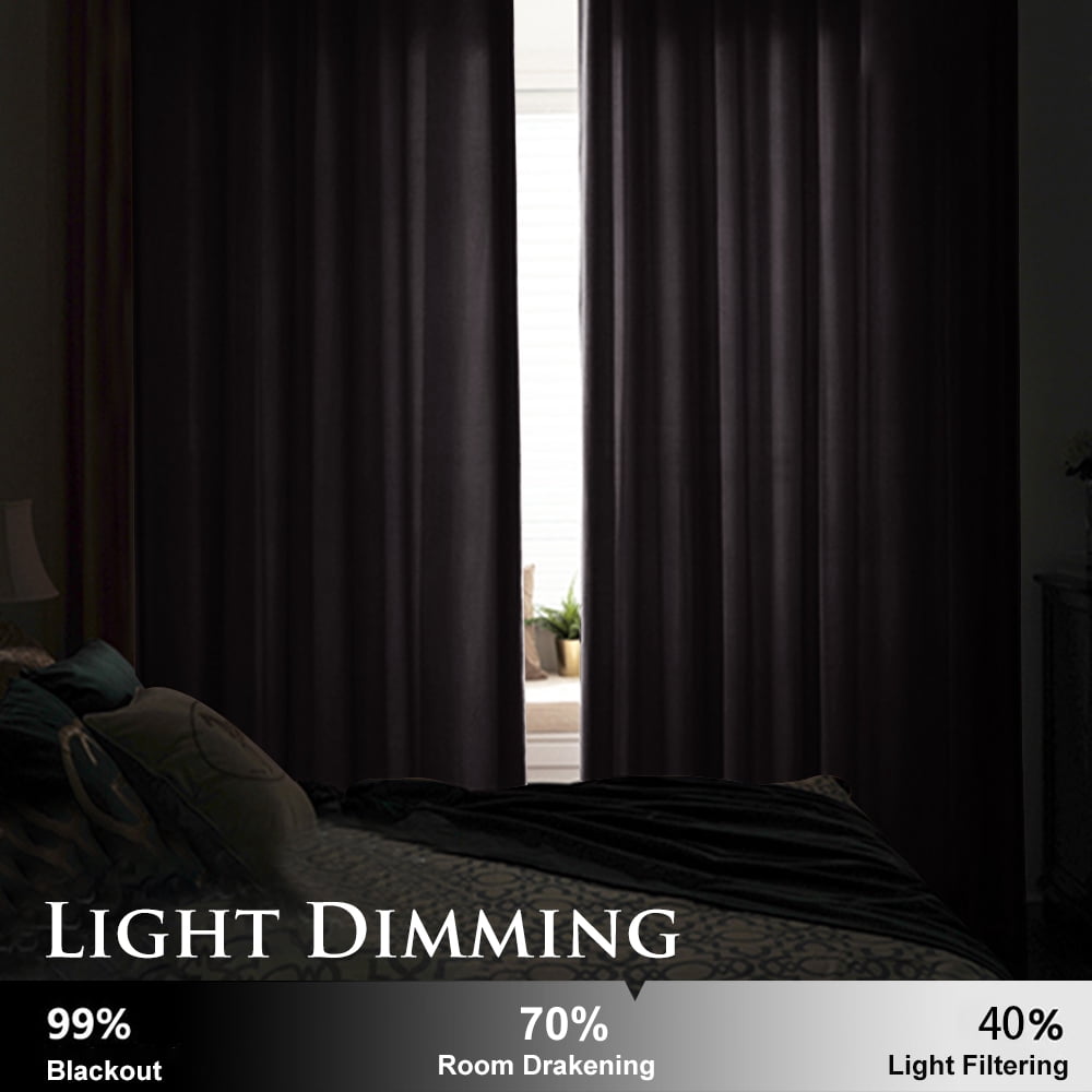 StangH Blackout Velvet Curtains for Bedroom - Super Soft Smooth Soundproof Velvet Drapes with Grommet Heat & Noise Reducing Window Covering for Study Room/Loft, W52 x L63, Black, 2 Pcs