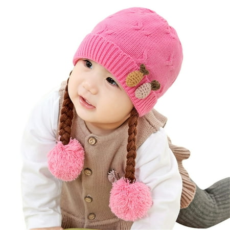 Youkk Hat Baby Knitting Cap Newborn Crochet Warm Beanie Infant Winter Beanie Photography Prop Accessory Rose Red Walmart Canada