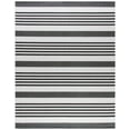 thumbnail image 3 of SAFAVIEH Beach House Henry Striped Indoor/Outdoor Area Rug, Light Gray/Charcoal, 8' x 10', 3 of 19