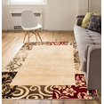 thumbnail image 1 of Well Woven Barclay Vane Willow Damask Beige Modern Area Rug 3`11`` X 5`3``, 1 of 6
