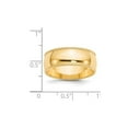 thumbnail image 2 of 14k Yellow Gold Solid Polished 8mm Milgrain Half Round Band Size 12 Ring Ring for Women and Men, 2 of 2