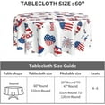 thumbnail image 5 of 4th of July Tablecloth 60 Inch Round, Patriotic Memorial Day Tablecloths Stain Resistance Polyester Independence Day American Flag Table Cloth for Party Picnic Dinner Holiday Decor, 5 of 6