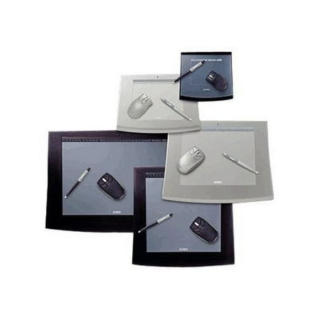 Wacom Intuos2 9 x 12 Platinum - Digitizer and mouse set - 12 x 9 in - electromagnetic - 5 buttons - wired - USB - platinum