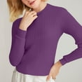 thumbnail image 5 of Bovemsi Sweaters for Women Women'S Autumn And Winter Round Neck Stripe Bottoming Shirt Fashion Versatile Sweater Solid Soft Fall Sweaters, 5 of 8