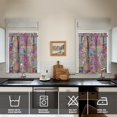 thumbnail image 2 of Paisley Design Kitchen Curtains - Vintage Paisley Design Tier Cafe Curtains for Bathroom Living RV Rod Pocket Window Drapes 36 Inch 2 Panels Set 28"x36" 2 Panels Window Treatment Tiers, 2 of 4