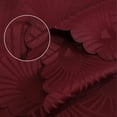 thumbnail image 5 of Table Cloth Leaf Pattern Jacquard Stain Proof Waterproof Wrinkle Resistant Tablecloths for Rectangle Tables Damask Tablecloths for Parties Holiday Picnic, Square 4 x 20"x 20" Wine Red, 5 of 6