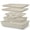 KT1-Cream White, variant on 6 Pieces Nonstick Carbon Steel Baking Pans Set, Including Cookie Sheet Deep Roaster Pan Square Pan Loaf Pan Muffin Pan, Ideal Oven Pans for Cooking