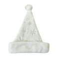 thumbnail image 2 of Gorro navideño de peluche de WhiteFur con lentejuelas doradas y plateadas | Gorro de invierno de felpa de poliéster suave para adultos y niños | Decoración para fiestas festivas, sesiones de fotos y, 2 of 6