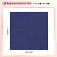 thumbnail image 2 of Uxcell 35Pcs 4" x 4" Solid Color Cotton Fabric Bundles Precut Fabric Square, Blue Grey, 2 of 6