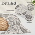 thumbnail image 6 of Grey Paisley Body Pillow Cover, Pillowcase Protectors with Zipper, Breathable Decorative Throw Pillow Case Cover, Boho Flower Botanical Leaf Branch Pillow Shams for Couch Sofa 24x36Inch, 6 of 8