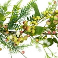 thumbnail image 4 of Northlight Berry and Crabapple Fern Foliage Spring Garland - 5', 4 of 5