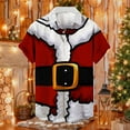 thumbnail image 2 of SRZYMJ Mens Christmas Shirts Funky Button Down Shirts Party Aloha Shirt Santa Print Holiday Hawaiian Tops, 2 of 4