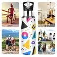 thumbnail image 7 of Yayeee 20oz Insulated Water Bottle Double Wall Stainless Steel with Flip Straw Lid, Yellow Retro Shapes, 7 of 7