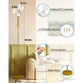 thumbnail image 3 of 69IN Dimmable Floor Lamp Art Deco Floor Lamps with  & Flower Lampshade for Girls/Kid Room Gold Standing Lamps with 3Pcs 3000K Bulbs Stylish Design Mid Century Modern Tall Lamp, 3 of 16
