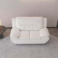 thumbnail image 4 of Uspridefurniture Carlock 61.3'' Faux Leather Pillow Top Arm Loveseat,White, 4 of 5