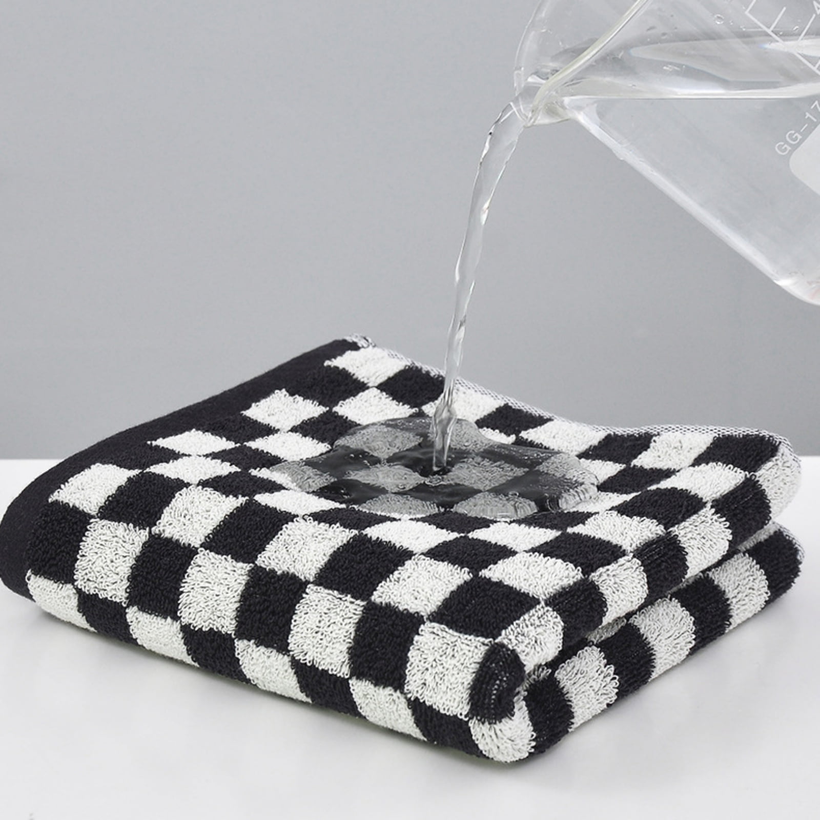 5 Pcs Checkered Large Bath Towels Bulk 13.7 x 29.5 Inch Soft Colorful Bath Towels Checkered Towels for Bathroom Spa Shower Gifting Hotel Gym Beach Pool