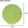 thumbnail image 3 of Coolnut 60" Green Polka Dots Round Tablecloth, Waterproof Spillproof Polyester Fabric Table Cover with Zipper Umbrella Hole for Outdoor Patio Garden Dining Party, 3 of 7