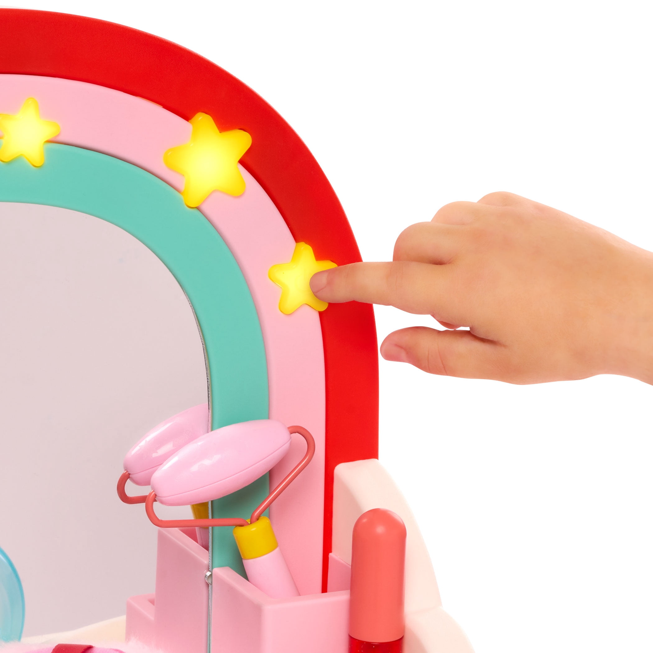 Battat Shine ‘n’ Smile Vanity Mirror & Plastic Accessories Playset for 3 Years +