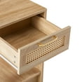 thumbnail image 4 of Smuxee Classic Rattan Nightstand with Drawer and Shelf,Side Tables for Living Room,Natural, 4 of 7