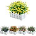 thumbnail image 6 of Asisol 12 Bundles Artificial Flowers Fake Lavender Flower UV Resistant Shrubs Plastic Plants for Outdoor Indoor Home Garden Porch Wedding Party Decor (2# Yellow), 6 of 8