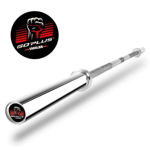 Costway 1000 lb Olympic Weight Bar, 86'' Length, 45# Steel, Chrome Finish