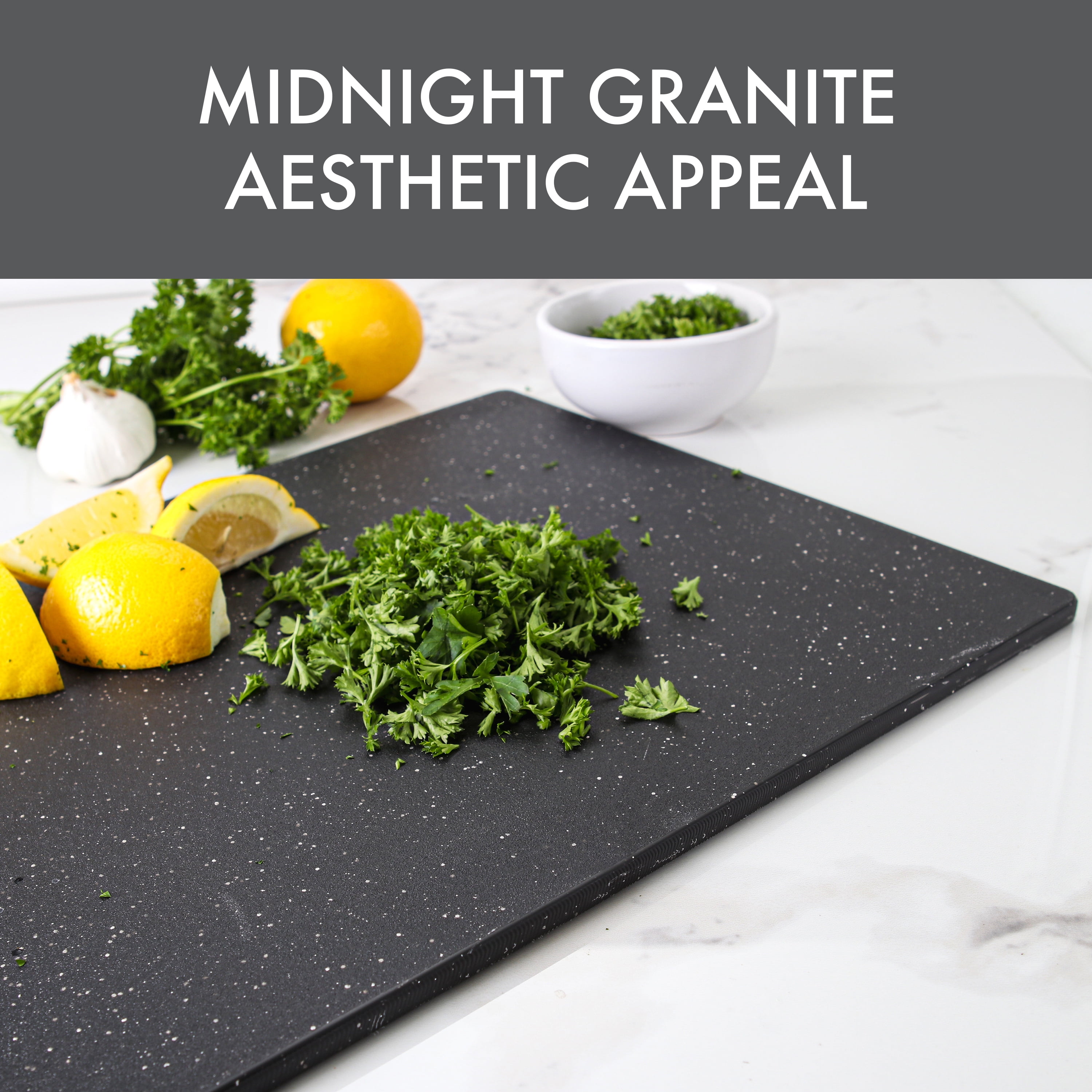 Dexas 12 x 16 Poly Granite Cutting Board in Midnight Granite Finish