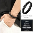 thumbnail image 2 of Mens Leather Bracelet I Love You Gifts for Him Men Bracelet Anniversary Fathers Day Birthday Gifts for Dad 2025 Graduation Gifts for Him Husband Boyfriend Son Godson Infinity Engraved Jewelry, 2 of 7