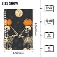 thumbnail image 2 of FORMRS 1-Subject Spiral Notebook 8" x 5" College Ruled 60 Refillable Sheet A5 Hard Cover, Halloween Skeleton Moon, 2 of 7