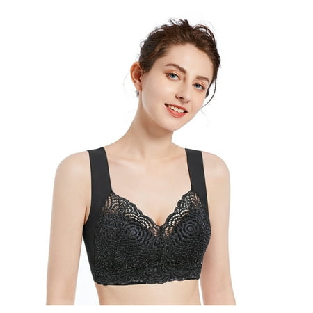 

Knosfe Hollow Out Full-Coverage Bralette for Women Comfort Lace Bras Women s Lightly Breathable Wireless Bra