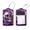 multicolored 2, variant on PhooArto 2 Pcs Luggage Tags, Purple Gold Marble Texture Privacy Cover ID Label with Stainless Steel Loop and Address Card for Travel Bag Suitcase