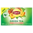 thumbnail image 3 of Lipton Peach Green Tea Bags, Flavored, Unsweetened Tea Bags for Hot or Iced Tea with Caffeine and Flavonoids, 20 Count Each – Pack of 2 (Total 40 Tea Bags), 3 of 8