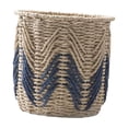 thumbnail image 4 of Cesta de almacenamiento de cuerda de papel tejida a mano con asa, ideal para organizar y decorar la habitación del bebé. Azul, 4 of 9