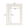 thumbnail image 3 of Winter Suede Acid Free 12x16 Picture Frame Mats with White Core Bevel Cut for 8x10 Pictures - Fits, 3 of 4