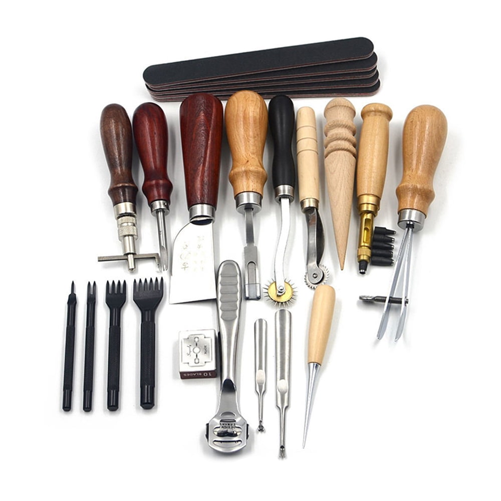 Tool kit,Leather Craft Diy Set And Saddle Pcs Leather Craft Hand Set And Tool Hand Set Leather Tools Set 18 Pcs Diy Tool Hand Craft Diy Tool Tools Set 18 Craft Leather Tools Mewmewcat Dsfen