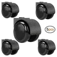 thumbnail image 2 of 2 Inch Black Silent Stemless Caster - Replacement Chair Wheels For Office Chairs - Furniture Casters - 5pcs, 2 of 5