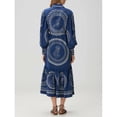 thumbnail image 3 of Women's Summer New Printed Long Shirt Collar Dress, 3 of 5