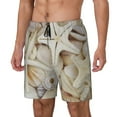 thumbnail image 2 of Uemuo Starfishes On Seashells Pattern Mens Swim Trunks Quick Dry Board Shorts with Mesh Lining, Stretch Beach Shorts Quick Dry No-Chafing Board Shorts-Medium, 2 of 9