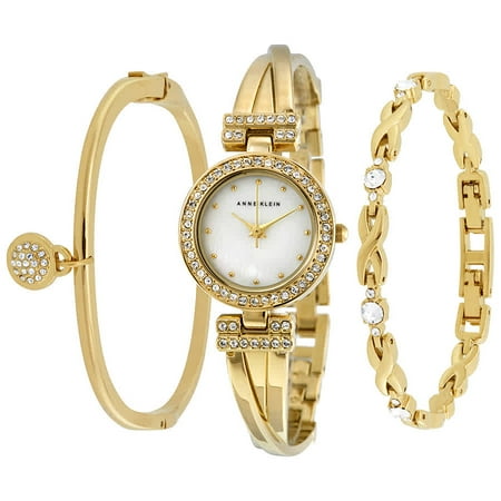 Anne Klein Women's AK-1868GBST Gold Metal Analog Quartz Fashion Watch