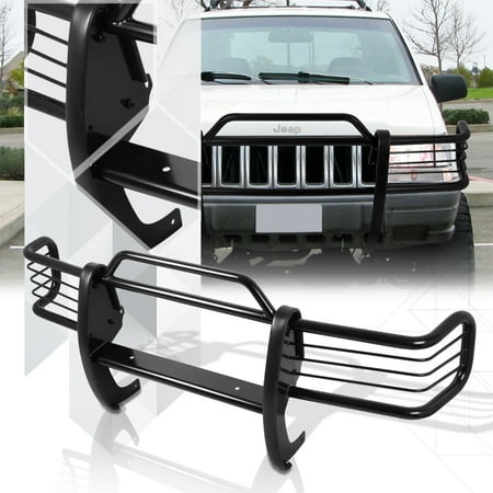 Black Mild Steel Grille Brush Headlight Guard For 93 98 Jeep Grand Black Mild Steel Grille Brush Headlight Guard For 93 98 Jeep Grand Cherokee Zj 94 95 96 97