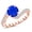 Rose Gold, variant on 1.51 Carat 14K Yellow Gold Twisting & Curving Diamond Engagement Ring with a 1 Carat Natural Blue Sapphire Center (Heirloom Quality)