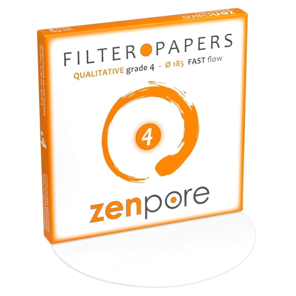 Papel de Filtro Grado 4 Flujo Rápido 185 mm para Laboratorio