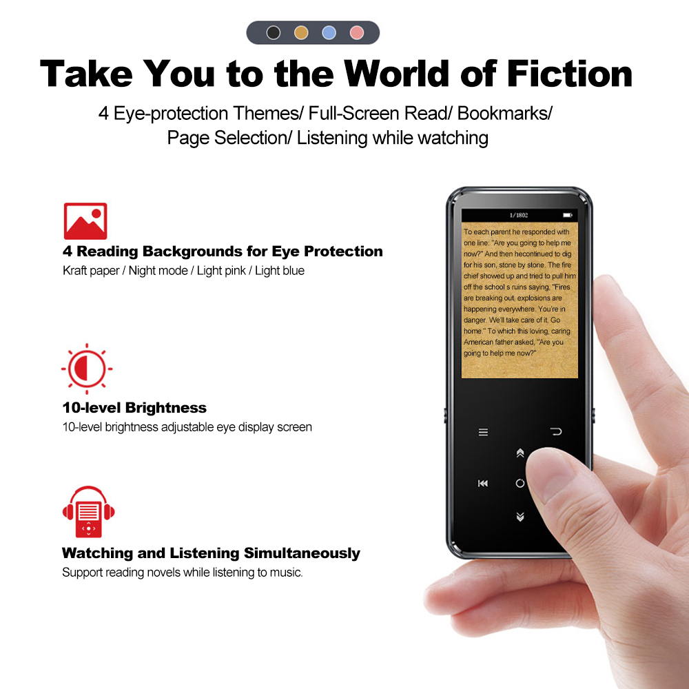 BENJIE K11 8GB MP3 MP4 Digital Player Metal BT Music Video Player w/2.4