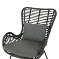 thumbnail image 4 of Crystal Outdoor Wicker Club Chairs with Cushions (Set of 2), Gray and Dark Gray, 4 of 10