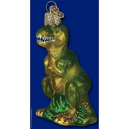 Old World Christmas T Rex Dinosaur Glass Tree Ornament Decoration 12368
