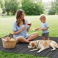 thumbnail image 4 of KUETH 8'x 10' Outdoor Waterproof Rug Camping Mat Patio Carpet,Black&Gray, 4 of 5