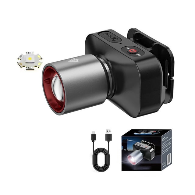 Lampe Frontale à DEL Rechargeable à Haute Puissance pour Aventures en Plein Air, Camping, Randonnée et Course de Nuit